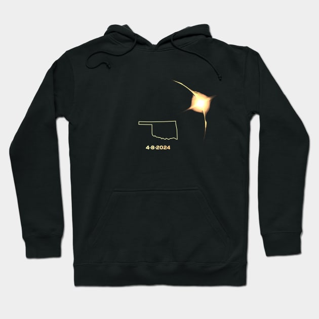 Solar Eclipse 2024 Oklahoma Hoodie by Ideal Action